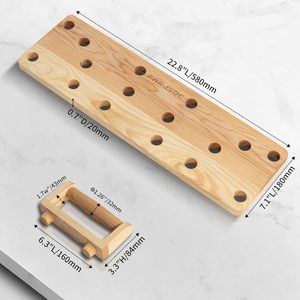 Soporte de madera para flexiones, equipo de fitness multifuncional para el área abdominal, para entrenamiento en casa, equipo de ejercicio para hombres y adultos - Product Image 4