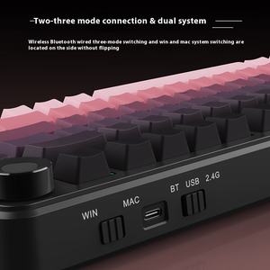 ลูกบิด K81แบบกลไกไร้สายสามโหมดปรับแต่งตามต้องการลูกบิดสะกดสีสำหรับเล่นเกมสลักด้านข้างปลั๊กร้อนสำหรับแล็ปท็อป - Product Image 2