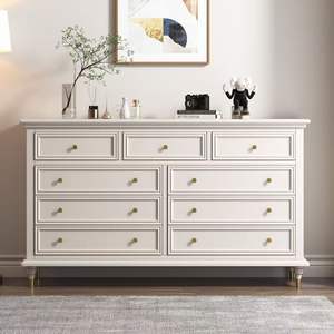 Commode <span class=keywords><strong>de</strong></span> rangement <span class=keywords><strong>de</strong></span> luxe moderne pour chambre à coucher française, commode <span class=keywords><strong>de</strong></span> salon, 9 tiroirs, bois massif, écologique, durable - Product Image 1