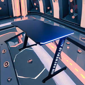 Nouveau bureau de jeu pour ordinateur PC de 100/120/140 cm avec éclairage LED RVB, design en forme de <span class=keywords><strong>Z</strong></span>, creux et extensible - Product Image 2