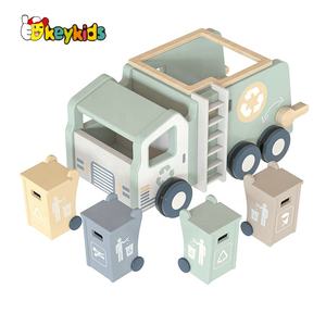 <span class=keywords><strong>Camion</strong></span> de recyclage de gestion des déchets Montessori, <span class=keywords><strong>camion</strong></span> à ordures en bois avec 4 poubelles W04A603, autres véhicules jouets - Product Image 1