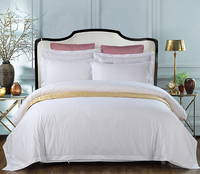 Ensemble de literie de chambre à coucher 100% coton, drap de lit de couleur blanche, taille unique en percale
