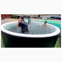 Piscine gonflable portable robuste en PVC étanche, ronde, pour événements en plein air et usage commercial