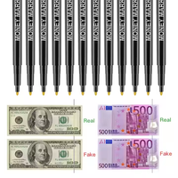 Stylo promotionnel professionnel OEM, détecteur de billets de banque, marqueur avec encre permanente, certifié EN71-3 ASTM D-4236