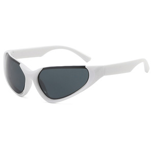 Xsy Lunettes de soleil de sport rouges à demi-cadre, verres miroir, protection UV400, design ovale pour hommes et femmes - Product Image 5