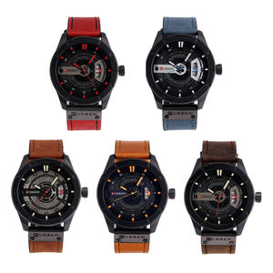 Reloj Deportivo de Cuarzo CURREN 8301 para Hombre con Correa de Cuero, Visualización de Fecha, Resistente al Agua, Reloj de Pulsera Informal para Negocios y Uso al Aire Libre - Product Image 6