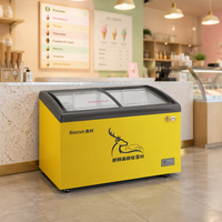 Congélateur vitrine pour crème glacée Xuecun SD/SC-268Y, 2 portes, 4 étagères, capacité 268L, congélation à -18°C, refroidissement direct, contrôle numérique