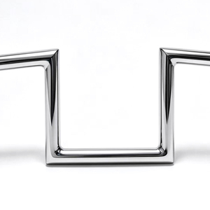 AOCHUANG1" Rise 8" Ape Hanger sans trous, guidon chromé, compatible avec Black XF161063-B-6 - Product Image 3
