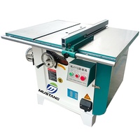 Scie à table circulaire horizontale Mustang MJ113TB 380V 3kW pour le travail du bois, diamètre de lame max. 405 mm, épaisseur 70 mm/95 mm