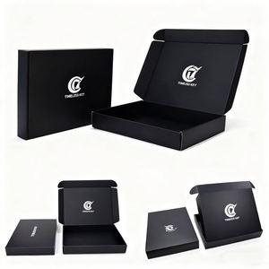 Custom Logo Eco-Friendly E-Flute Corrugated Shipping <b>Box</b> Matt Lamination Rigid Folders Embossed Clothing Design Socks Spot UV - Product Image 1