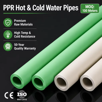 Les fabricants fournissent des tuyaux PPR DIN 20-110 mm, coudes femelles, tuyaux et raccords en plastique vert PPR.