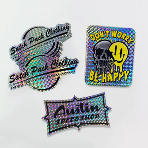 Không thấm nước chết cắt trang trí Sticker Vinyl long lanh Holographic lăng trụ hiệu ứng Sticker tùy chỉnh - Product Image 2