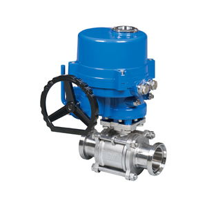 Válvula de Bola LQ DN65 PN16 con Actuador Motorizado Eléctrico, Equipo de Control de Líquidos con Operación Manual con Volante - Product Image 3