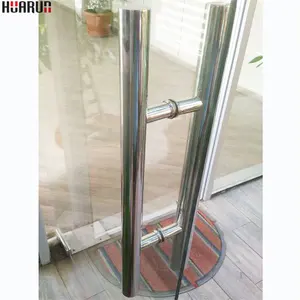 Komersial Stainless Steel 304 Kaca Door Handle/H Jenis Dua Sisi Kaca Tarik Pegangan untuk Kaca Tempered