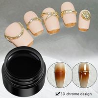 Gel sculptant en Gel 3D transparent Gel de sculpture sur main non collant avec stylo en Silicone pour ongles Fleurs 3D Salon de manucure