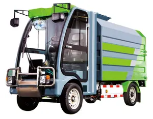 Barredora de vacío eléctrica con batería de litio, camión eléctrico de basura EV con CE