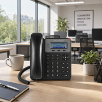 Téléphone IP PoE SIP GrandStream GXP1610P avec OS Linux, Voix HD, Conférence 3 voies, EHS, Double Ethernet 10/100M, 2 comptes SIP, Auto-configuration