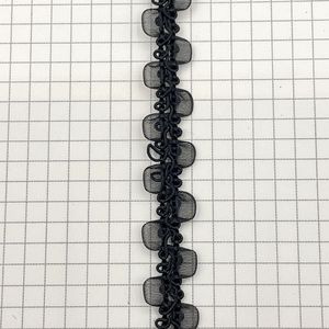 Ruban de dentelle en organza noir et blanc de style coréen de 1 cm avec fil doré en forme de Z pour <span class=keywords><strong>poupées</strong></span> et vêtements pour enfants - Product Image 2