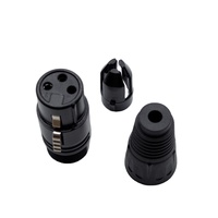 Connecteur XLR femelle en métal, 3 broches, pour microphone audio vidéo, connecteur de câble XLR 3 broches, femelle 3 broches