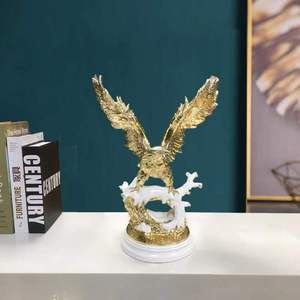 Figura china <span class=keywords><strong>de</strong></span> decoración <span class=keywords><strong>de</strong></span> escritorio, estatua <span class=keywords><strong>de</strong></span> resina <span class=keywords><strong>de</strong></span> águila, <span class=keywords><strong>halcón</strong></span> dorado - Product Image 5