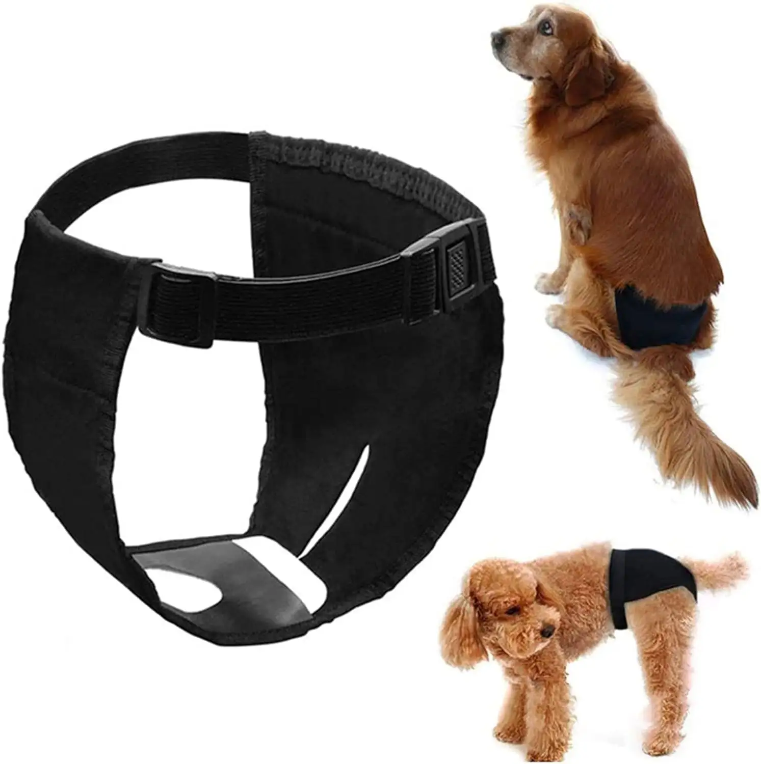 Popok anjing dapat digunakan kembali bersirkulasi celana fisiologis dapat dicuci tali pengencang katun pakaian dalam popok anjing peliharaan