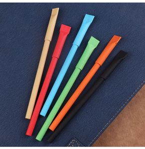 Natural Brown Paper Tube Ballpoint Pen Personalized with Hotel Logo for Advertising and Promotions - Product Image 4