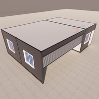 Atelier de réparation automobile préfabriqué Structure en acier Garage en conteneur Magasins modulaires côté rue Petit abri d'auto