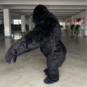 Inflável Black Gorilla <span class=keywords><strong>Mascot</strong></span> Costume Big Styling Páscoa Holiday Dress Props para Walked Doll Performance para Festas de Aniversário - Product Image 5
