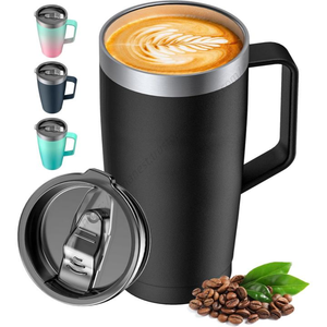 Taza de Café de Acero Inoxidable de 20oz al por Mayor, Vaso Térmico Portátil Aislado para Bebidas Frías y Calientes, Taza de Viaje con Tapa Deslizante - Product Image 1