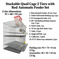 Nouvelle cage d'élevage de cailles modulaire empilable à un seul niveau, équipement d'élevage avicole pour oiseaux pondeurs, logement peu encombrant, galvanisé