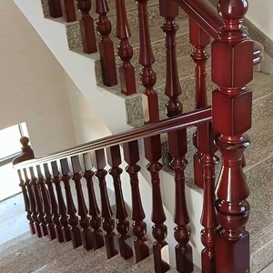 Hiện đại đơn giản và thanh lịch cao cấp cao su gỗ cầu thang lan can kích cỡ khác nhau cho nhà và biệt thự - Product Image 4