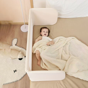 Choc Chick Nouveau Design Universel Anti-Chute Sans Perçage Convertible 2 en 1 <span class=keywords><strong>Barrière</strong></span> <span class=keywords><strong>de</strong></span> <span class=keywords><strong>Lit</strong></span> Bébé Pliable avec Côtés en Maille Certifié CE - Product Image 2