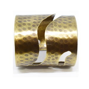 2025 Christmas African Gold Square <b>Leaf</b> Hammered Brass Gold Jewelry Armband Bracelets <b>Light</b> Weight Lock Bracelet - Product Image 6