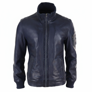 แจ็กเก็ตหนัง PU สำหรับผู้ชายแจ็กเก็ตหนังแฟชั่นสำหรับฤดูหนาวดีไซน์ใหม่ใส่สบายดีไซน์ใหม่ - Product Image 1