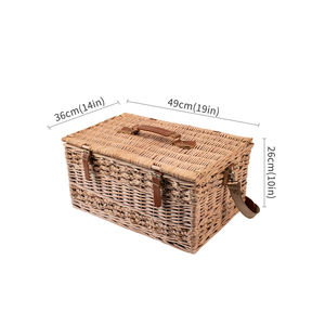 JY Dernier cri en matière d'accessoires de pique-nique, panier de pique-nique de luxe haut de gamme, panier de pique-nique en <span class=keywords><strong>osier</strong></span> de saule - Product Image 5