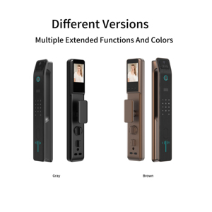 Kingsend A8 3D Face Recognition Fingerprint Digital Lock Tuya APP Wi-Fi High Security Intelligent Safe Door <b>Camera</b> Aluminum - Product Image 4