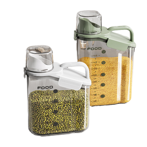 キッチン機構ドライフードストレージコンテナプラスチック注入に含まれる犬のフードストレージ測定カップシリアルライスストレージ - Product Image 3