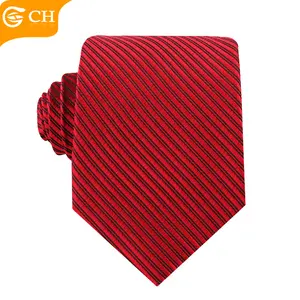 Factory Tie Wholesale High Quality Multi-pattern Silk Ties Solid Woven Neck Tie For Men Custom Colorful Glossy Stripe Polyester Tie