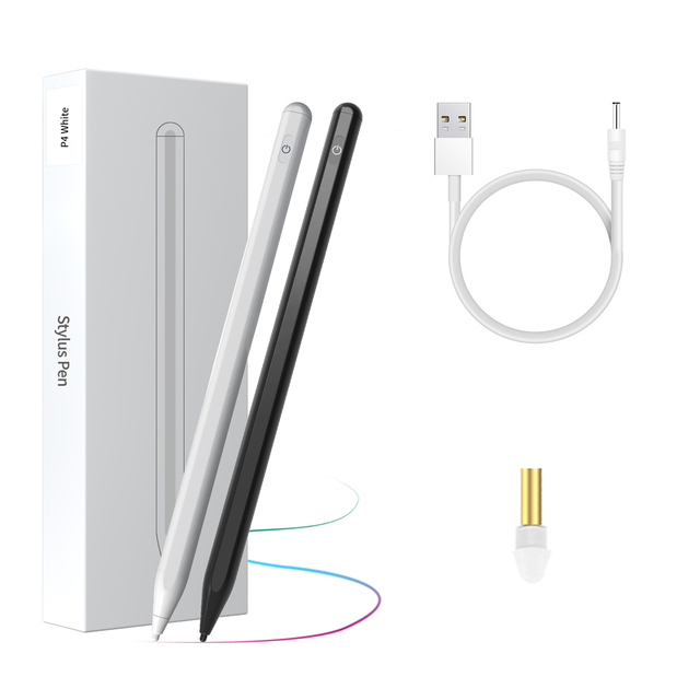 iPad Pencil P4 Magnetic Intelligent Palm Rejection Capacitive Stylus Pen for iPad Touch Screen Writing