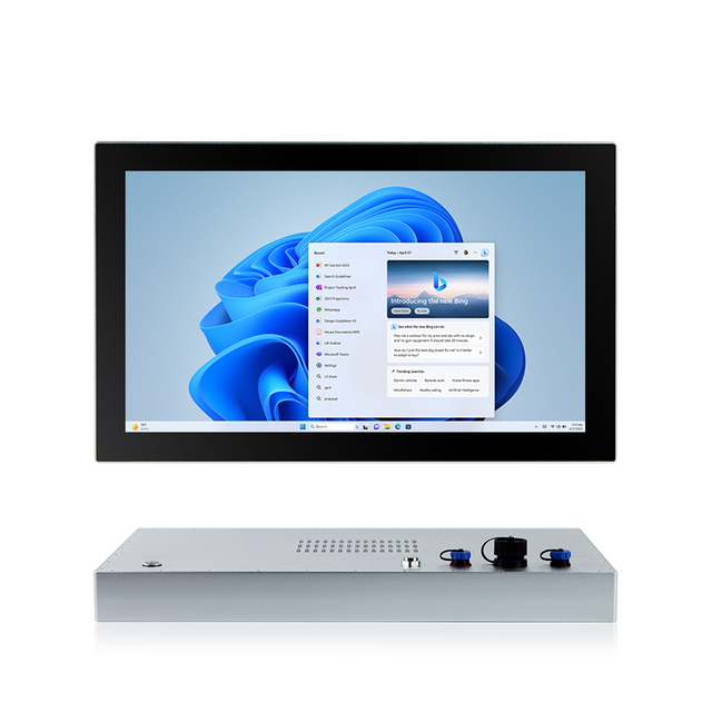 IP66 18.5 Inch Aluminum Alloy IP69K Waterproof Industrial Monitor Optically Bonded Touch Screen Outdoor Use