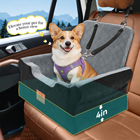 Siège de voyage réglable de luxe pour animaux de compagnie, siège surélevé en peluche douce pour chien et chat, transporteur de voiture antidérapant avec coussin amovible et lavable pour intérieur