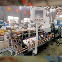 100-200 kg/h polymère PP PE PET remplissage couleur Masterbatch double vis extrudeuse Machine maître lot TPU granulateur pour plastique