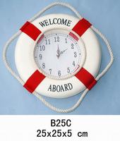 Horloge sauvetage Marine, bienvenue à bord de 25cm, ensemble de 2 anneaux bouée de sauvetage