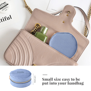 High-End Portable Travel Flannel Jewelry Box Exquisite Circular <b>Storage</b> for Earrings Necklaces <b>Rings</b> Multifunctional - Product Image 3