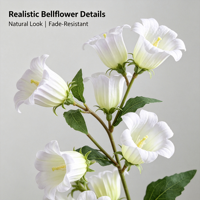 Offre Spéciale – Branches Florales Artificielles Multicolores pour Centre de Table de Mariage, Décoration de Fête et Vase – Tige de Campanule Artificielle