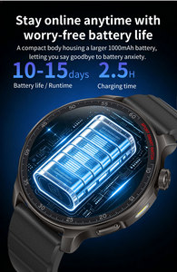 HT48 Business-Sport-Smartwatch 1,46 Zoll 1000mAh IP68 Wasserdicht Schlaf- und Herzfrequenz-Tracker Anruffunktion BT-Anruf für Männer und Frauen Android/<span class=keywords><strong>iOS</strong></span> - Product Image 3