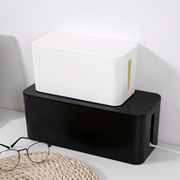 Customizable cable management bracket, environmentally friendly PS rectangular cable box organizer