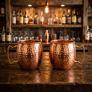 Set of 2 x 16 Oz Copper Moscow Mule Mugs - Product Image 1