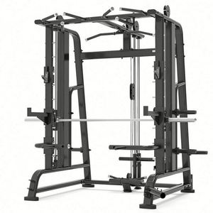 Wholesale Steel <b>ABS</b> Multifunction Smith Machine Home Gym Power Rack <b>Exercise</b> Equipment Portable Durable Black Eco-friendly - Product Image 1
