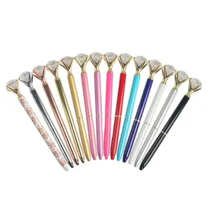 Custom fancy design premium metal pen with logo promotion crystal ball pen with big diamond pen